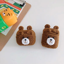 Load image into Gallery viewer, Plush Brown Bear Bluetooth Headset Case