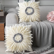 Load image into Gallery viewer, Fashion Modern Style White Throw Pillows Velvet Stitching