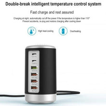 Load image into Gallery viewer, 6-port Cylindrical Adapter 65W High-power Fast Charge