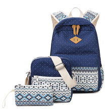 Load image into Gallery viewer, Breathable Printing Three-piece Wave Backpack