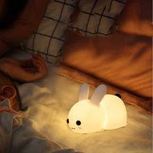 Load image into Gallery viewer, Rabbit LED Night Light Silicone Animal Cartoon Dimmable Lamp