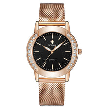 Load image into Gallery viewer, Women's Mesh Belt Quartz Water Drill Bowl Watch
