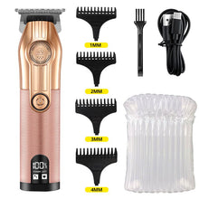 Load image into Gallery viewer, Professional Hair Trimmer Gold Clipper For Men Rechargeable Barber Cordless Hair Cutting T Machine Hair Styling Beard Trimmer