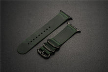 Load image into Gallery viewer, Nubuck Leather Three-Ring Pin Buckle Watch Strap