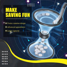 Load image into Gallery viewer, Pressure Relieving Vortex Bank Watch Money Defy Gravity Piggy Bank