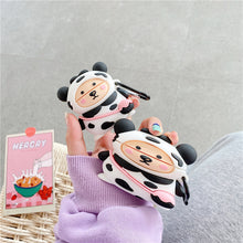 Load image into Gallery viewer, Bear Cow Bluetooth Wireless Earphone Sleeve 2 3 Generation