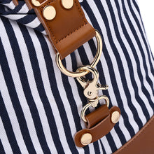 Load image into Gallery viewer, Large Striped Portable Canvas Travel Bag