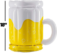 Load image into Gallery viewer, Large Inflatable Beer Mug Cooler Pool Float Drink Cooler