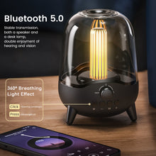 Load image into Gallery viewer, Portable Wireless Bluetooth Speaker Flickering Ambient Light