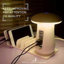 Load image into Gallery viewer, Mushroom Lamp LED Lamp Holder USB Charger