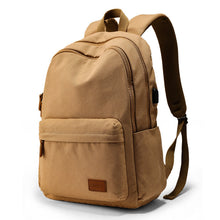 Load image into Gallery viewer, Light-weight Canvas College Style Travel Backpack