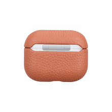 Load image into Gallery viewer, Lychee Leather Earphone Case Orange Fit
