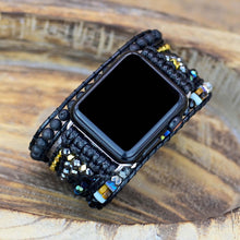 Load image into Gallery viewer, Retro Woven Watch Band Natural Stone Bead Strap Bracelet