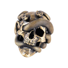 Load image into Gallery viewer, 3D Skull And Snake Horror Sculpture Resin Statue Ornaments