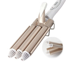 Load image into Gallery viewer, Professional Curling Iron Ceramic Triple Barrel Hair style Hair Waver