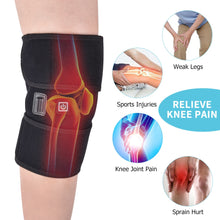 Load image into Gallery viewer, Heating Knee Pads Knee Brace Support Pads Thermal Heat Therapy Wrap Hot Compress Knee Massager for Cramps Arthritis Pain Relief
