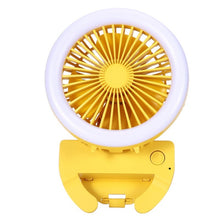 Load image into Gallery viewer, Portable Mini Mobile Phone Light Clip Fan With Night Light