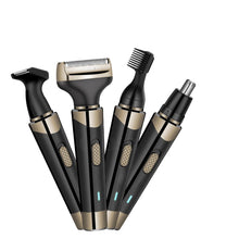 Load image into Gallery viewer, Electric Razor for Men Rechargeable Beard Nose Hair Face Trimmer Rotary Razor USB Groomer Waterproof Wet Dry 4 in 1 Shavers