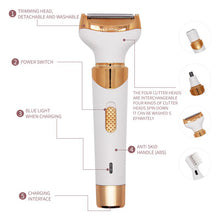 Load image into Gallery viewer, 4 in 1 Women's Electric Epilator USB Charging Portable Hair Remover Bikini Painless Shaver for Women Body Facial Eyebrow Trimmer