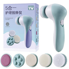 Load image into Gallery viewer, 5 In 1 Electric Exfoliating Facial Cleansing Brush Pore Blackhead Cleaner