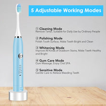 Load image into Gallery viewer, 2 Heads Sonic Electric Toothbrush Teeth Clean Tool