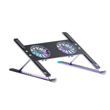 Load image into Gallery viewer, Adjustable Laptop Stand Cooling Pad with 2 Detachable Fan