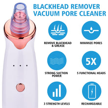 Load image into Gallery viewer, Facial Blackhead Remover Electric Acne Cleaner Blackhead Black Point Vacuum Cleaner Tool Black Spots Pore Cleaner Machine