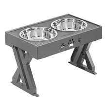 Load image into Gallery viewer, Stainless Steel Elevated Adjustable Dog Bowl Feeder
