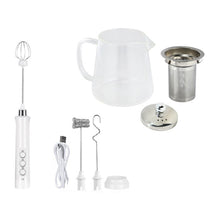 Load image into Gallery viewer, Glass Teapot with Infuser Strainer With Milk Frother