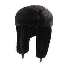 Load image into Gallery viewer, Fashion Women Winter Warm Faux Fur Bomber Hats Black White Solid Color Thicken Earflap Caps Autumn Winter Ear Protect Ski Hat