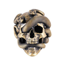 Load image into Gallery viewer, 3D Skull And Snake Horror Sculpture Resin Statue Ornaments