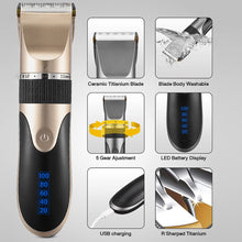 Load image into Gallery viewer, USB Hair Clipper Men Barber Rechargeable Beard Trimmer