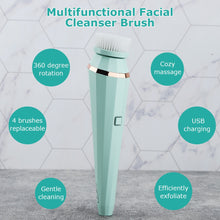 Load image into Gallery viewer, 4 in 1 Electric Facial Cleanser Wash Face Cleaning Machine