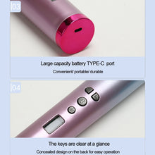 Load image into Gallery viewer, Automatic Hair Curler Wireless Rotating Curling Iron Portable LED Digital Display Temperature Adjustable Hair Styler Tool