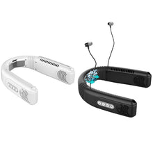Load image into Gallery viewer, Cooling Wireless Hanging Neck Fan with Bluetooth Headset