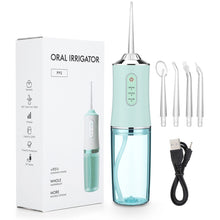 Load image into Gallery viewer, 300ML Portable Oral Irrigator Dental Water Flosser Water Jet Toothpick Waterproof 3 Modes USB Rechargeable Teeth Cleaner