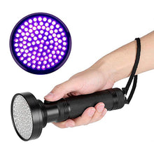 Load image into Gallery viewer, UV Flashlight 100 LEDs 395 Nm UV Detector Light For Dog Cat