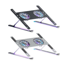Load image into Gallery viewer, Adjustable Laptop Stand Cooling Pad with 2 Detachable Fan