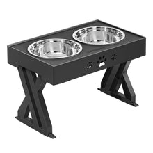 Load image into Gallery viewer, Stainless Steel Elevated Adjustable Dog Bowl Feeder