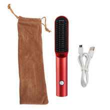 Load image into Gallery viewer, 2 In 1 Wireless Professional Hair Brush Straightener Curler Styling Tools