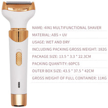 Load image into Gallery viewer, 4 in 1 Women's Electric Epilator USB Charging Portable Hair Remover Bikini Painless Shaver for Women Body Facial Eyebrow Trimmer