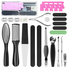 Load image into Gallery viewer, 20 in 1 Black Stainless Steel Professional Pedicure Tools