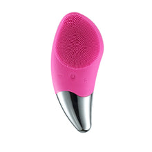 Load image into Gallery viewer, Mini Electric Facial Cleansing Brush Silicone Sonic Face Cleaner Deep Pore Cleaning Skin Massager Face Cleansing Brush Device