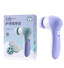Load image into Gallery viewer, 5 In 1 Electric Exfoliating Facial Cleansing Brush Pore Blackhead Cleaner