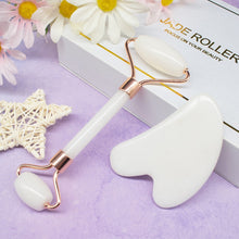 Load image into Gallery viewer, GuaSha Massage Roller Scraper Natural Rose Quartz Face Lifting Body Massager Gouache Relaxation Anti Wrinkle Beauty Tool