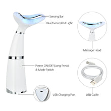 Load image into Gallery viewer, Neck Anti Wrinkle Face Lifting Beauty Device LED Photon Therapy Skin Care EMS Tighten Massager Reduce Double Chin WrinkleRemoval
