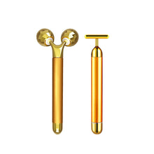 Load image into Gallery viewer, Energy Beauty Bar 24K Gold Facial Vibration Massager Anti Aging Skin Tighten V-Face Lifting Massage Roller Chin Reducer