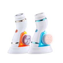 Load image into Gallery viewer, 4 In 1 Electric Facial Cleansing Brush Skin Scrubber Deep Face Cleaning