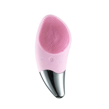 Load image into Gallery viewer, Mini Electric Facial Cleansing Brush Silicone Sonic Face Cleaner Deep Pore Cleaning Skin Massager Face Cleansing Brush Device
