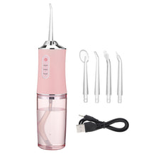 Load image into Gallery viewer, 220ML Oral Irrigator USB Rechargeable 3 Modes Portable Dental Water Flosser Jet Irrigator Dental Floss Pick Teeth Cleaner 4 Tips